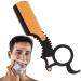 Visiblurry hairdresser |Colored razor made of stainless steel for beginners - razor for men for travel business trips at home salon camping outdoor adventure black gold