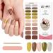 Kalolary 20PCS Nail Adhesive Wrap Nail Gel Polish Strips Full Wraps Nail Polish Stickers Cured Gel Nail Strips Self-Adhesive Gel Nail Wrap Stickers Decals(UV/LED Lamp Required) (Colorful 3)
