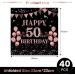 40 Ros gold Napkin Set | 50th Birthday Party Paper Napkins 33x33cm | Perfect for Stylish Celebrations - Buy Online on SooperMarket.com