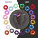 Anglecai LED Hair Scrunchies - 10 Colors Light Up Hair Bands with 3 Modes | Glow in the Dark Elastic Hair Ties for Women Girls - Buy Online on SooperMarket.com