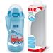 Nuk First Choice+ Flexi Cup drinking clay bottle |from 12 months |Sleeping -proof with drinking straw |Clip and protective cap |BPA-free |300 ml |Fire engine (blue) blue single single