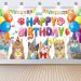 Cat Happy Birthday Backdrop Cat Birthday Party Decorations Kitten Photography Background for Pets Kitty Lover Kids Cat Theme Birthday Party Supplies