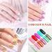 Mermaid Neon Chrome Nail Powder Kit - Gradient Glitter Pigment for Gel Nails - 2Pcs Set with Nail Sponge Brush - Nail Art Decoration - Buy Online on SooperMarket.com