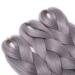 Buy Tess Braids Extensions 60 cm - Jumbo KanCalon Kunsthaar for Box Braids - 100g Silver Gray Hair Extension - Buy Online on SooperMarket.com
