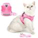 Ranphy cat dishes and leash breakout reflective adjustable adjustable small dog dishes no pulling no choking soft mesh fabric padded hiking jacket XL (chest size: 52 cm) pink