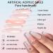 Pink Glitter Gradient Medium Ballerina Press on Nails with Crystal Gem Design - 24Pcs Luxurious False Nails Set for Women & Girls - Buy Online on SooperMarket.com