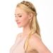 DIGUAN Messy Wide 2 Strands Synthetic Hair Braided Headband in Dark Brown - Classic Chunky Plaited Braids Hairpiece for Women and Girls - 62g/2.1 oz - Buy Online on SooperMarket.com