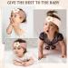 3pcs Baby Flower Headbands - Soft Nylon Hairbands for Newborns & Toddlers | Beige Pink Khaki Accessories - Buy Online on SooperMarket.com