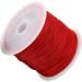 0.8mm Red Nylon Cord Thread for Chinese Knot Macrame Bracelet - Braided Rattail String - Buy Online on SooperMarket.com