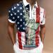Men's 2023 Summer Polo Tops: 4th of July American Flag Zipper Up Polo Shirt - C-blue 3X-Large - Buy Online on SooperMarket.com