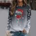 Women's Christmas Snowman Penguin Print Sweatshirt - Grey - Size M - Buy Online on SooperMarket.com