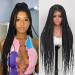 Bilisar Box Braid Wig for Black Women - 30 Inch Hand Braided Synthetic Lace Front Wig with Baby Hair - Lightweight Knotless Cornrow Braids in Natural Black (1B) - Buy Online on SooperMarket.com