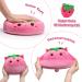 Cute Strawberry Cat Plush Pillow 20cm - Soft Stuffed Animal Toy for Kids - Kawaii Decor for Girls and Boys - Buy Online on SooperMarket.com