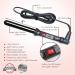 Le Angelique 1 Inch Ceramic Curling Wand - Professional Clipless Curler for Beach Waves & Curls - 450F Instant Heat Dual Voltage Includes Glove & Clips - Pink Zebra - Buy Online on SooperMarket.com