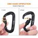 Favofit Locking Carabiner Clips 4 Pack - Heavy Duty 12KN Carabiners for Camping, Hiking, Outdoor & Gym - Small Black Carabiners for Dog Leash & Harness - Buy Online on SooperMarket.com