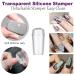 Famidiqgo Nail Stamper & Art Brush Set - French Tip Clear Silicone Nail Stamp with Scraper & Pen for DIY Nail Art - Buy Online on SooperMarket.com