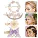 KALLORY Women's Acrylic Flower Hair Clips - 4pcs Rhinestone Bobby Pins for Girls & Women - Buy Online on SooperMarket.com