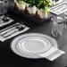 Munfix 100 Piece White Silver Rim Plastic Party Plates - 10.25 Inch Premium Heavy Duty Dinner Plates for Wedding - Elegant & Fancy Disposable Plates - Buy Online on SooperMarket.com