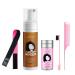 5 Pcs Wig Tool Kit 200ml Lace Tint Melting Hair Mousse Foam Mocha Light Brown Toupees Spray Glue 75g Styling Wax Stick Pomade Gel Wig Band Edge Control Brush Needle Tail Comb 5 Pcs Wig Tool Set-Light Brown-Pink