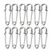 Large Safety Pins Large Safety Pins Heavy Duty Safety Pins for Clothes Blanket Safety Pins 12 Pack Pins Assorted for Clothes Leather Crafts Canvas Blankets Shawls Kilts (75mm 3'' Silver) 75mm 3'' Silver