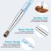 100% Pure Kolinsky Hair Size 8 Oval Acrylic Nail Brush Set - Professional Manicure Tool for DIY Home Salon - Crystal Blue - Buy Online on SooperMarket.com