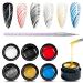 MEET ACROSS 6 Colors Spider Gel  Painting Elastic Drawing Spider Gel for Nail Art  Soak off UV LED Nail Gel  Drawing Nail Gel for Line  DIY Nail Art Manicure with Brushes Spider Gel-A