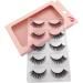 Desikixudy 3D Faux Lashes Handmade Luxurious Volume Fluffy Natural False Eyelashes 5 Pairs with Tweezers 05 - Buy Online on SooperMarket.com