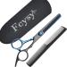 Fcysy Professional Hair Thinning Scissors Set - Blue Hairdressing Shears Kit with Comb for Barber and Hairdresser - Buy Online on SooperMarket.com