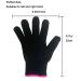 Lessmon Professional Heat Resistant Glove for Hair Styling - Curling Iron and Wand Heat Blocking - Left and Right Hand - Pink Edge Black - Buy Online on SooperMarket.com