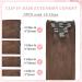 Vlasy Clip in Human Hair Extensions - 14 Inch Brown Seamless 7-Piece Set for Women - Buy Online on SooperMarket.com
