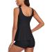 Modest Tankini Swimsuit Set | Floral Print Tank Top with Boyshorts | Tummy Control | X-Large Black - Buy Online on SooperMarket.com