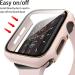 Lovrug 2 Pack Apple Watch Case 40mm SE/Series 6/5/4 - Tempered Glass Screen Protector - Ultra-Thin Bumper - Full Coverage iWatch Cover (Pink/Black) - Buy Online on SooperMarket.com