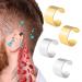 FITLIX Auricular Concave Ear Cuff Non Piercing Acupressure Earrings Magnetic Acupressure Lymph Earrings Acupressure Earrings for Weight Loss (Gold+Silver)