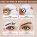Beginner Eyebrow Stamp Stencil Kit - Simpout Brow Stamping Trio Set with 29 Brow Stencils and Waterproof E02 Soft Brown Eyebrow Kit - Buy Online on SooperMarket.com
