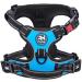 POPOT No pull dog harness front reflective pet vest for dogs with simple control handle and back perfect for daily training walking running (blue s) s blue