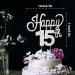 LINGTEER Happy 15th Birthday Silver Rhinestone Cake Topper - Cheers to 15th Birthday Party Decorations - Buy Online on SooperMarket.com