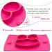 Silicone Divided Toddler Plates - Non Slip Suction Plates for Babies & Kids - BPA Free FDA Approved - 7owl-red - Buy Online on SooperMarket.com