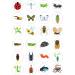24 edible PRE CUT Insect insects bugs kids childrens party decoration cupcake toppers on wafer rice paper - Buy Online on SooperMarket.com