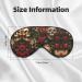 SSIMOO Skull & Red Rose Soft Sleep Eye Mask | Breathable Travel Eye Patch for Relaxation | Black - Buy Online on SooperMarket.com