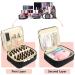 Detachable 2-Layer Nail Polish Organizer | Holds 42 Bottles | Gel Polish Storage & Manicure Tool Holder | Large Makeup & Cosmetic Bag with Dividers | Black - Buy Online on SooperMarket.com