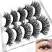 Outopen 3D Mink Lashes Natural Wispy False Eyelashes 15mm Fluffy Long Eye Makeup Tools 5 Pairs Pack | A01-Q1 (13-15MM) - Buy Online on SooperMarket.com