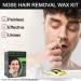 Nose Wax Kit for Men & Women - Hair Removal for Nose & Ear - 50g Wax Beads, 20 Applicators, 10 Paper Cups, 10 Mustache Guards - Buy Online on SooperMarket.com