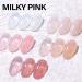 AILLSA Nude Gel Polish Set Pink Milky White Jelly Gel Nail Polish with Base and Top Coat Neutral Sheer Colors Translucent Gel Polish for French Manicure Soak Off U V Gel Starter Kit DIY at Home Crystal Castles - Buy Online on SooperMarket.com