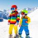 Azarxis Kids Ski Gloves - Warm Windproof Winter Gloves for Skiing Hiking & Snowboarding | Red S (4-6 Years) - Buy Online on SooperMarket.com