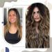 LAAVOO Balayage Tape Extensions - Real Hair Tape Extensions #1b/4/27 | 35cm | 50g | Invisible Seamless Hair Extensions for Natural Look - Buy Online on SooperMarket.com