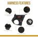 Tactical Dog Harness Vest Military Dog Harness for Large Medium Dogs No-Pull Service Dog Vest with Hook & Loop Panels Adjustable Dog Vest Harness for Walking Hiking Training(Black Medium) M Black - Buy Online on SooperMarket.com