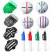 8 Pack Golf Ball Marker Liner Drawing Marker, Golf Ball Marker, 4 Golf Ball Marker Stencil and 4 Color Golf Ball Markers, Golf Ball Line Marker Tool, Golf Ball Alignment Marking Tool for The Golfer
