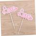 HOMSFOU 30 Pcs Love Shower Cake Picks and Toppers Decorative Cake Toppers Valentine s Day Wedding Cake Cupcake Toppers Birthday Cake Toppers Valentines Day Cake Toppers Self Made Food - Buy Online on SooperMarket.com