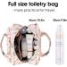Large Beige Flamingo Toiletry Bag: Full Size Travel Makeup Organizer for Women - Buy Online on SooperMarket.com