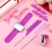 14 Pcs Hair Braiding Tool Set with Magnetic Pin Wristband, Comb, and Hair Clips - Purple Pink Braid Maker Kit - Buy Online on SooperMarket.com